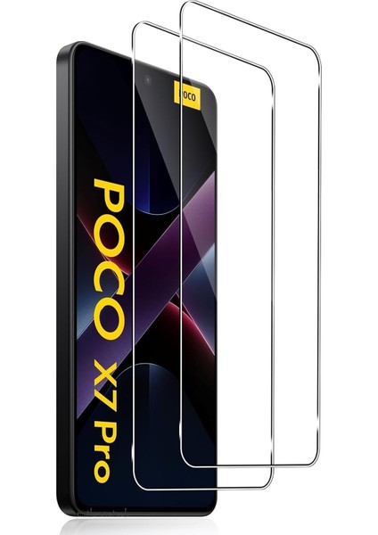 Xiaomi Poco X7 Pro Uyumlu Ekran Koruyucu 9h Temperli Cam Şeffaf Passifik Ekran Koruma Camı