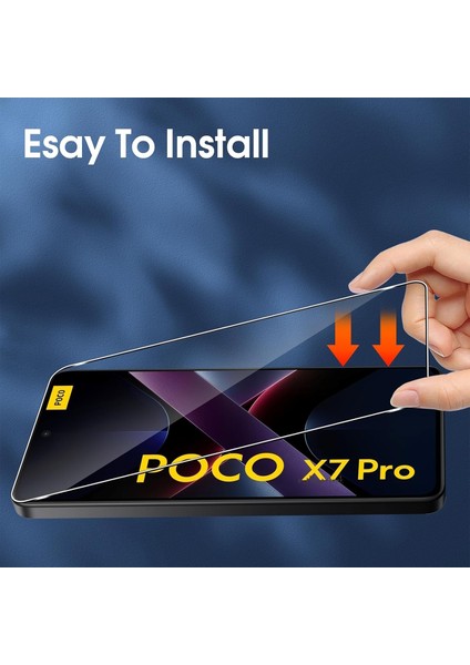 Xiaomi Poco X7 Pro Uyumlu Ekran Koruyucu 9h Temperli Cam Şeffaf Passifik Ekran Koruma Camı