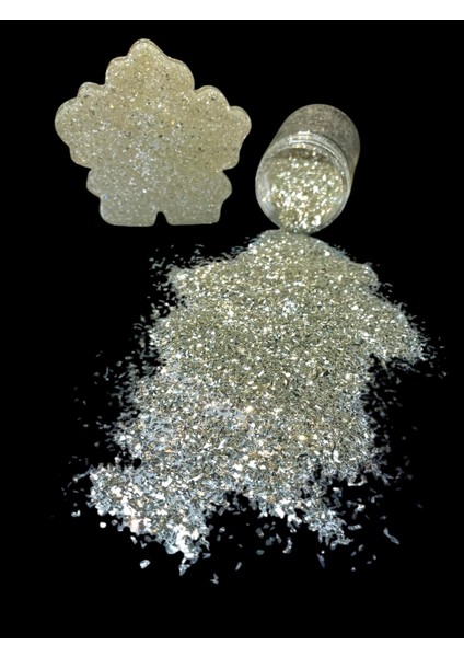 50 gr Epoksi Süsleme Simleri Gümüş Yüksek Mikron Parlak