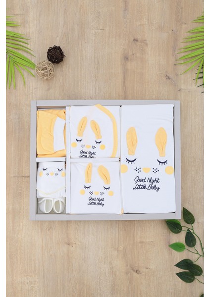 Kız Erkek Bebebek Sarı Sevimli Tavşan Yenidoğan Pembe 10 Lu Lüks Hastane Çıkışı Zıbın Seti STL6922 fiyatları