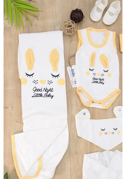 Kız Erkek Bebebek Sarı Sevimli Tavşan Yenidoğan Pembe 10 Lu Lüks Hastane Çıkışı Zıbın Seti STL6922 fırsatları