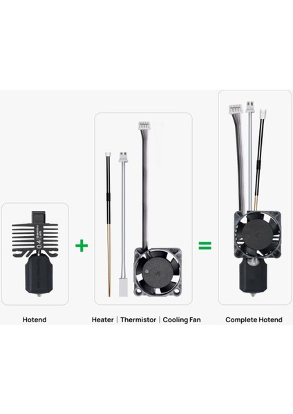 X1 Serisi 0.4mm Hotend Seti-Sertleştirilmiş ÇELIK-FAH001