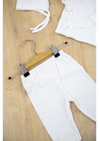 Kız Bebek Natural Pamuk Kumaş 5 Li Lüks Hastane Çıkışı Seti STL6872 modelleri