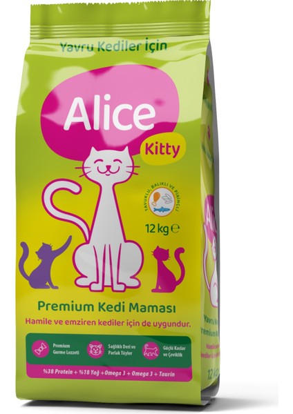 Kitty Tavuklu Yavru Kedi Maması 12 kg
