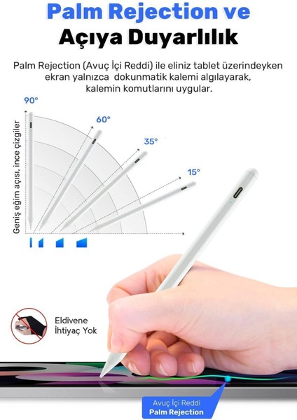 Ipad Uyumlu Yedek Uçlu Tablet Kalemi Ipad 6-7-8-9-10/mini 5-6/air 3-4-5/pro 1-2-3-4-5-6 Stylus Pen