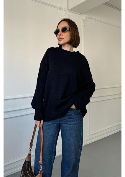 Kadın Bisiklet Yaka Oversize Kazak fırsatları