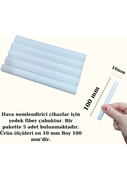 Hava Nemlendirici Yedek Pamuk Filtre 5 Adet 10 Cm- Sadece Filtre