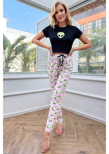 Baskılı Kısa Kollu Pijama Takımı