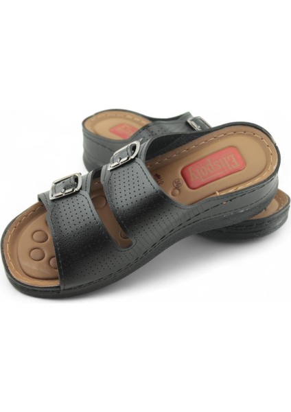 Kadın Çift Tokalı Çift Bantlı Terlik fiyatları