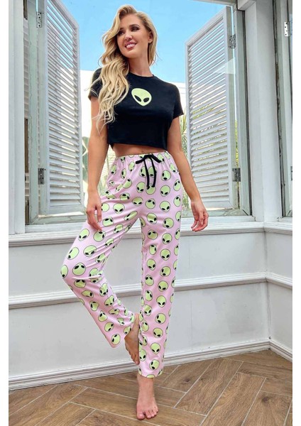 Baskılı Kısa Kollu Pijama Takımı