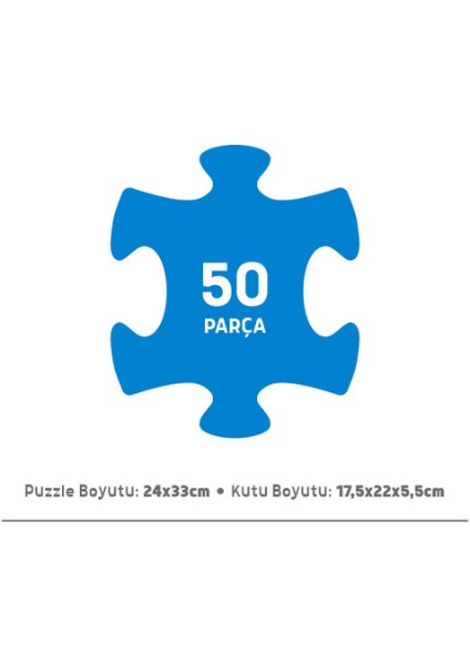 50 Parça Çocuk Puzzle - Uzay Macerası (Space Adventure)