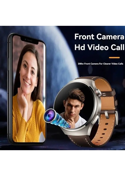 Watch 9 Akıllı Yuvarlak Saat 4g, App Kontrolü, 5g, Gps,bluetooth, Nfc Gizli Kamera Btk Kayıtlı