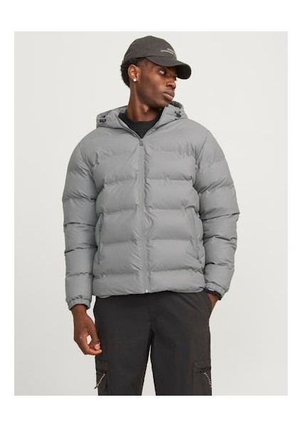 Jack Jones Erkek Gri Puffer Mont 12239020G