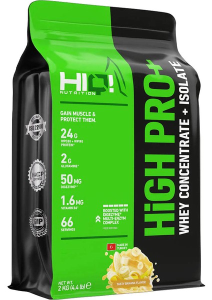 High Pro+ 2 kg Tasty Banana Flavored