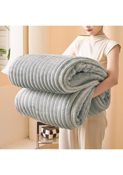 Tavşan Battaniye Yumuşak Rahat Kadife Battaniye 180*200CM Açık Gri (Yurt Dışından) fiyatları