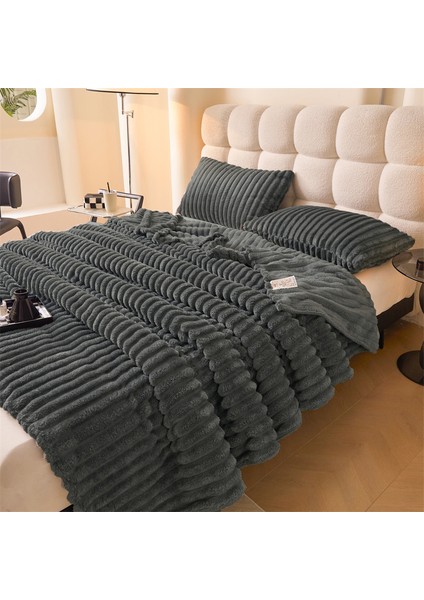 Tavşan Battaniye Yumuşak Rahat Kadife Battaniye 120*200CM Füme (Yurt Dışından)