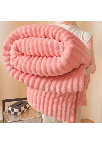 Tavşan Battaniye Yumuşak Rahat Kadife Battaniye 200*230CM Pembe (Yurt Dışından) fiyatları