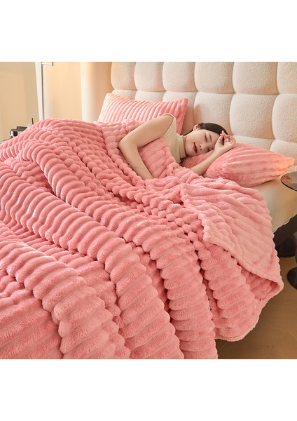 Tavşan Battaniye Yumuşak Rahat Kadife Battaniye 200*230CM Pembe (Yurt Dışından) modelleri