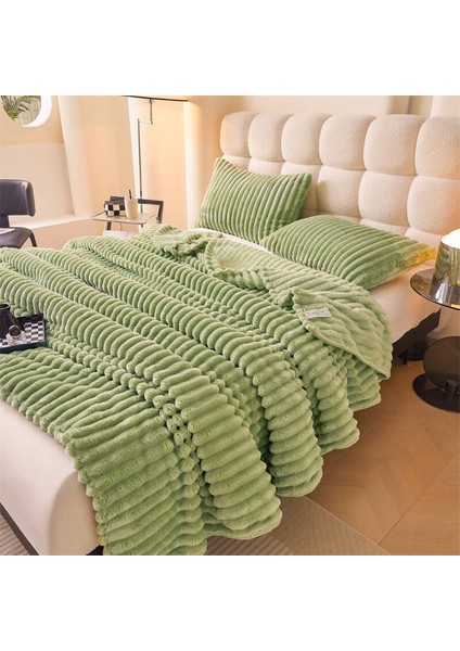 Tavşan Battaniye Yumuşak Rahat Kadife Battaniye 150*200CM Açık Yeşil (Yurt Dışından)