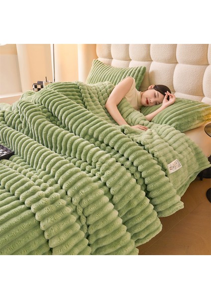 Tavşan Battaniye Yumuşak Rahat Kadife Battaniye 150*200CM Açık Yeşil (Yurt Dışından) fırsatları