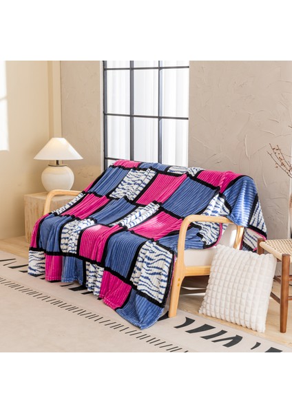 1 Parça Baskılı Ekose Battaniye Çok Amaçlı Battaniye 100*150CM Parlak Kırmızı (Yurt Dışından)