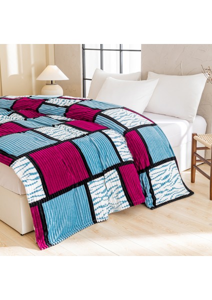 1 Parça Baskılı Ekose Battaniye Çok Amaçlı Battaniye 120*200CM Şarap Kırmızısı (Yurt Dışından) indirimleri