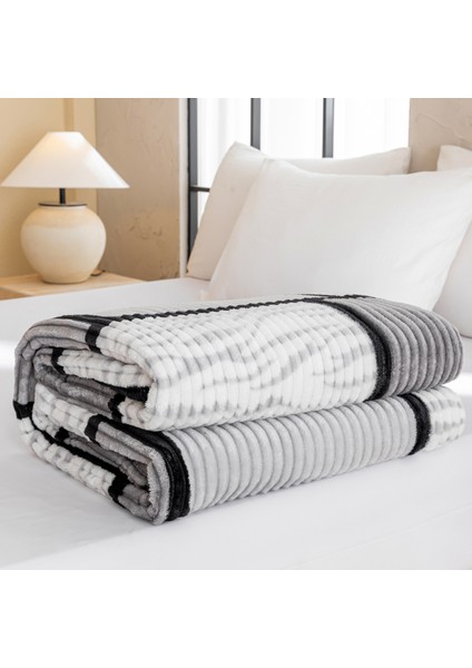 1 Parça Baskılı Ekose Battaniye Çok Amaçlı Battaniye 120*200CM Gri (Yurt Dışından) fiyatları