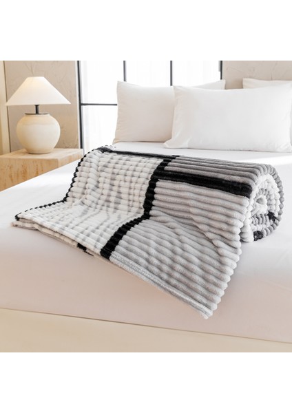 1 Parça Baskılı Ekose Battaniye Çok Amaçlı Battaniye 120*200CM Gri (Yurt Dışından) fırsatları