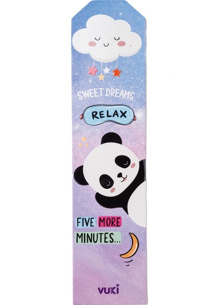 Panda Desenli Kağıt Kitap Ayracı