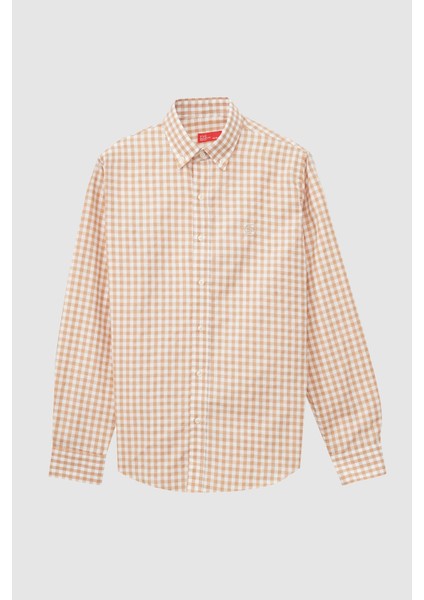 Ds Damat Slim Fit Camel Pamuk Karışımlı 2'li Bisiklet Yaka Triko ve Gömlek fiyatları