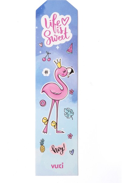 Flamingo Desenli Kağıt Kitap Ayracı