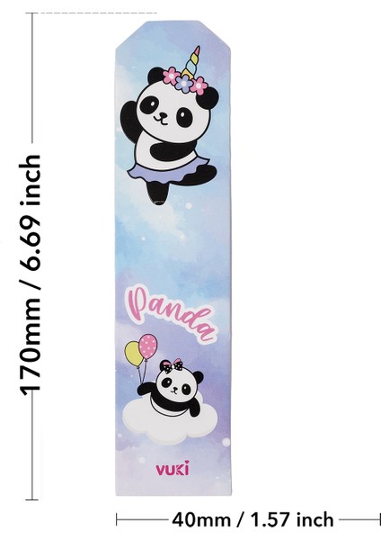Panda Desenli Kağıt Kitap Ayracı