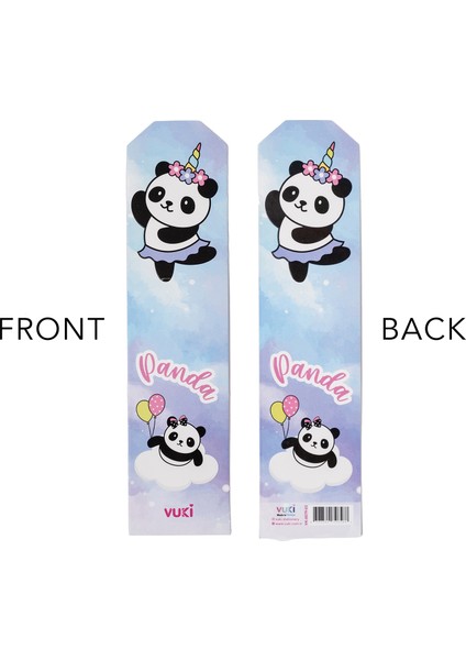Panda Desenli Kağıt Kitap Ayracı