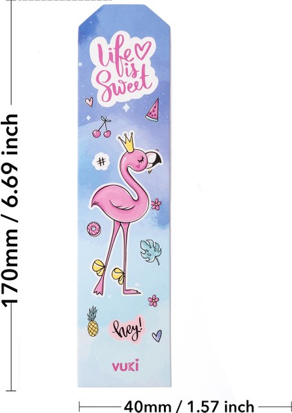 Flamingo Desenli Kağıt Kitap Ayracı
