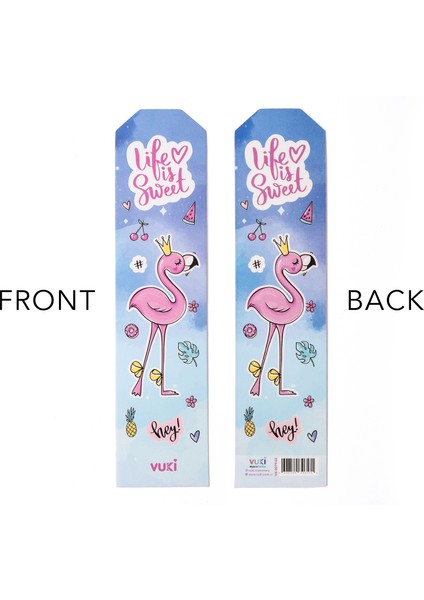 Flamingo Desenli Kağıt Kitap Ayracı