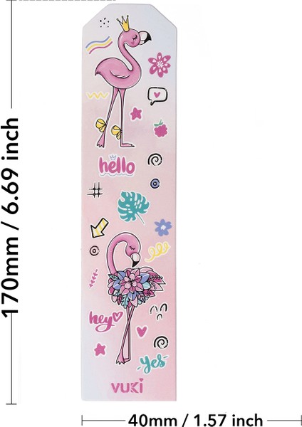 Flamingo Desenli Kağıt Kitap Ayracı