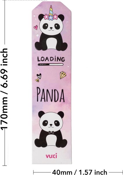Panda Desenli Kağıt Kitap Ayracı fırsatları