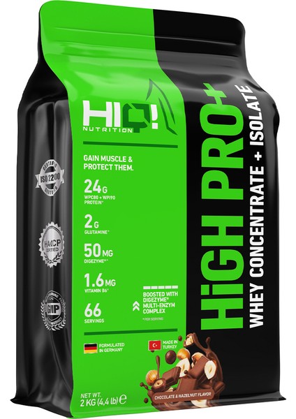 High Pro+ 2 kg Chocolate&hazelnut Flavored