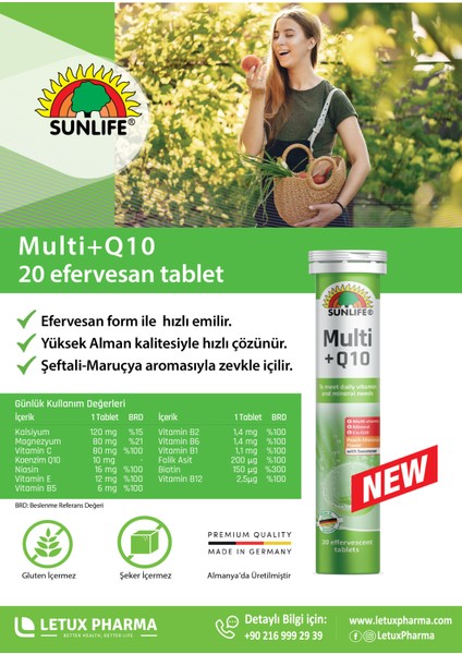 MultiVitamin Mineral Q10 20 Efervesan Tablet