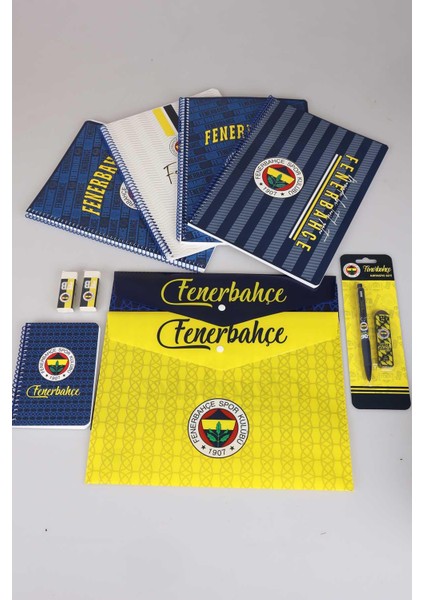 Lisanslı Fenerbahçe A4 2 Adet Kareli,2 Adet Çizgili Defter,2 Adet Çıtçıt Dosya,2 Adet Silgi,bloknot,uçlu Kalem ve Uç Seti fiyatları