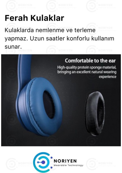 Unisex Premium Kids Serisi Işıklı Kedi Kulaklık Kablosuz Bluetooth Kedili Çocuklar Için Kulaklık P47M Rgb Cat Kulaklık