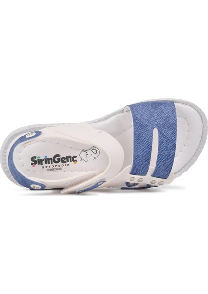 Ayakmod Beyaz-Kot Mavi Erkek Çocuk Sandalet
