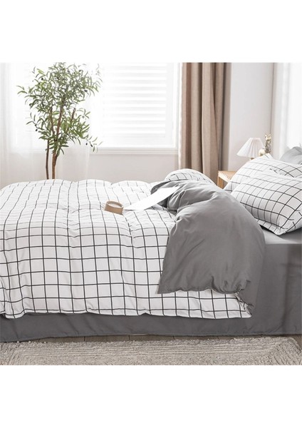 Tek Kişilik Nevresim Takımı I 160 x 220 I Beyaz-Siyah