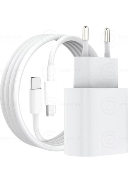 Yeni Nesil 25W Hızlı Şarj Seti Adaptor + Type C Kablosu iPhone 15 16 Samsung Realme Oppo Vb. Uyumlu Şarz Aleti Apple Cihazı Pro Plus Max