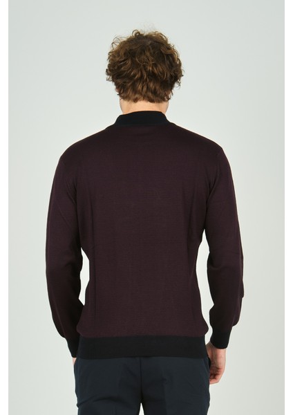 Erkek Yarım Balıkçı Yaka Triko Kazak 5223 Bordo fırsatları