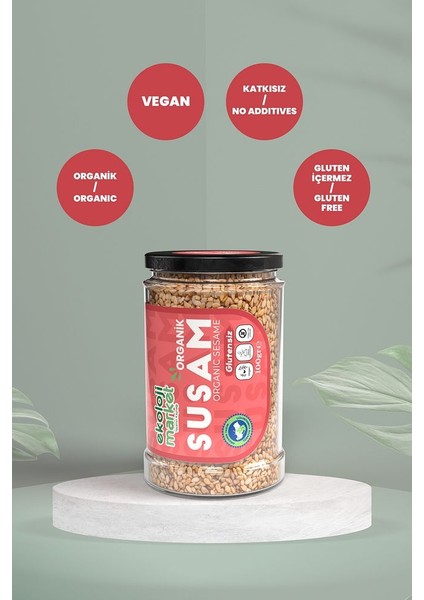 Organik Glutensiz Susam 100 gr X3 / Organic Gluten-Free Sesame 100 gr X3