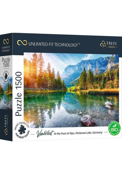 26193 En Kalın 1500 Paket Organik Alpler Bavyera Dağları Yetişkinler ve 12 Yaş Üzeri Çocuklar Için Uft Puzzle Wanderlust: Alplerin Eteğinde, Hintersee Gölü, Almanya