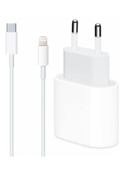 Ile Uyumlu Hızlı Şarj Cihazı, Iphone Şarj Aleti Seti Iphone Şarj Adaptörü 20W + 1mt Hızlı Şarj Kablosu