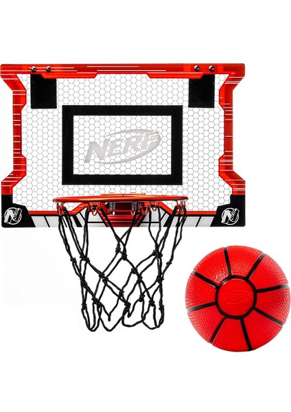 Basketball Hoop Set - Pro Hoop Mini Hoop Set With Mini Basketball - Steel Rim Great For Dunking - Over The Door Basketball Hoops