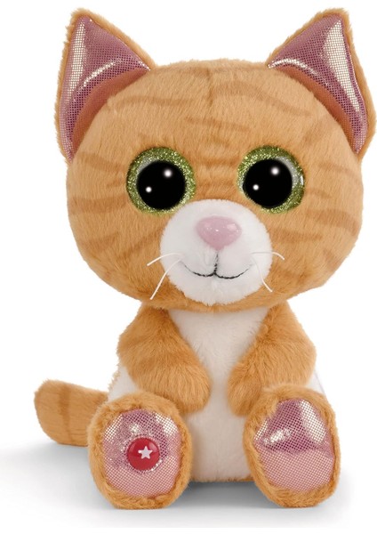 48698 Soft Toy Glubschıs Cat Tabbrey 15CM Green, 15 cm